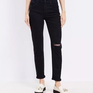 LOFT Girlfriend Jeans in Washed Black
